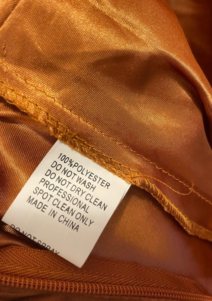 NWT Mac Duggal Ruffle-Trim Midi Dress Flutter Sleeves Rust Colored Size 16 $498