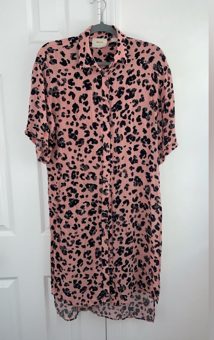 Maeve By Anthropologie Rita Printed Tunic Blouse Leopard Print Size Small