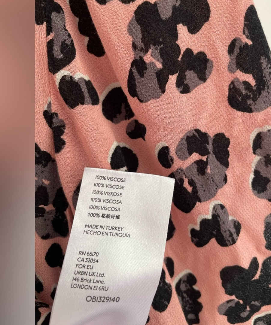 Maeve By Anthropologie Rita Printed Tunic Blouse Leopard Print Size Small