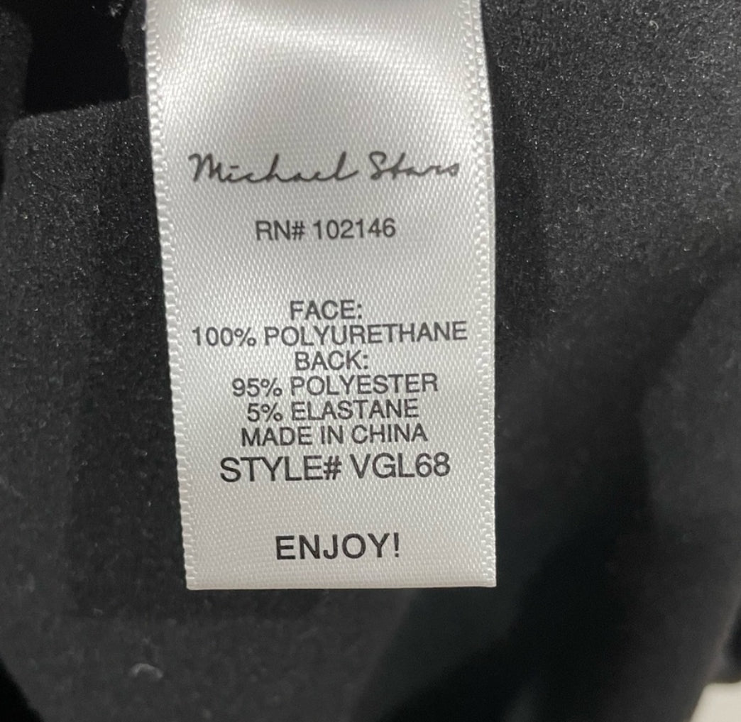 Michael Stars Women’s Black Cecilia A-Line Faux Leather Vegan Dress Size S $168