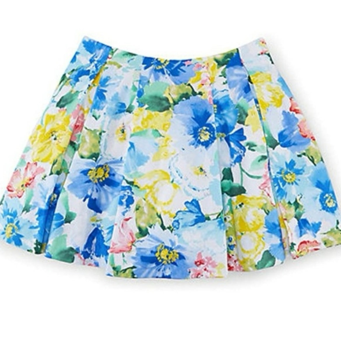 Polo Ralph Lauren Girl’s Floral Mini Pleated Skirt Pockets 100% Cotton Size 4