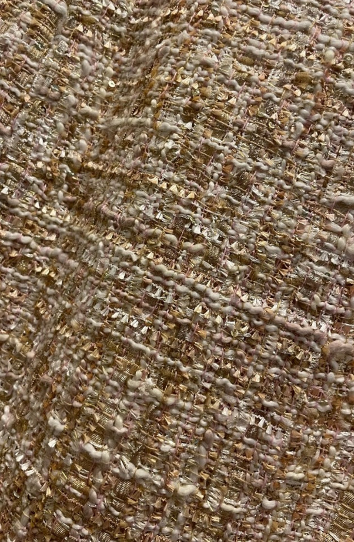 NWOT Foxiedox for ANTHROPOLOGIE Quincy Metallic Tweed Knee Length Skirt Size M