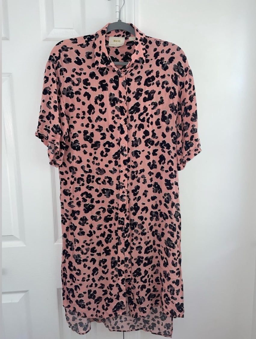 Maeve By Anthropologie Rita Printed Tunic Blouse Leopard Print Size Small