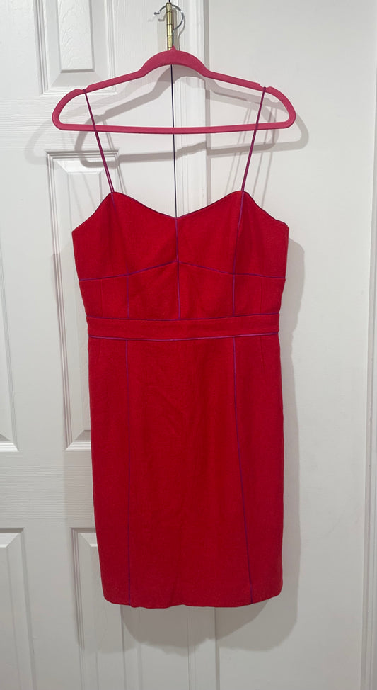 Banana Republic Vermillion Red Wool Blend Sheath Cocktail Dress Size 12 $130
