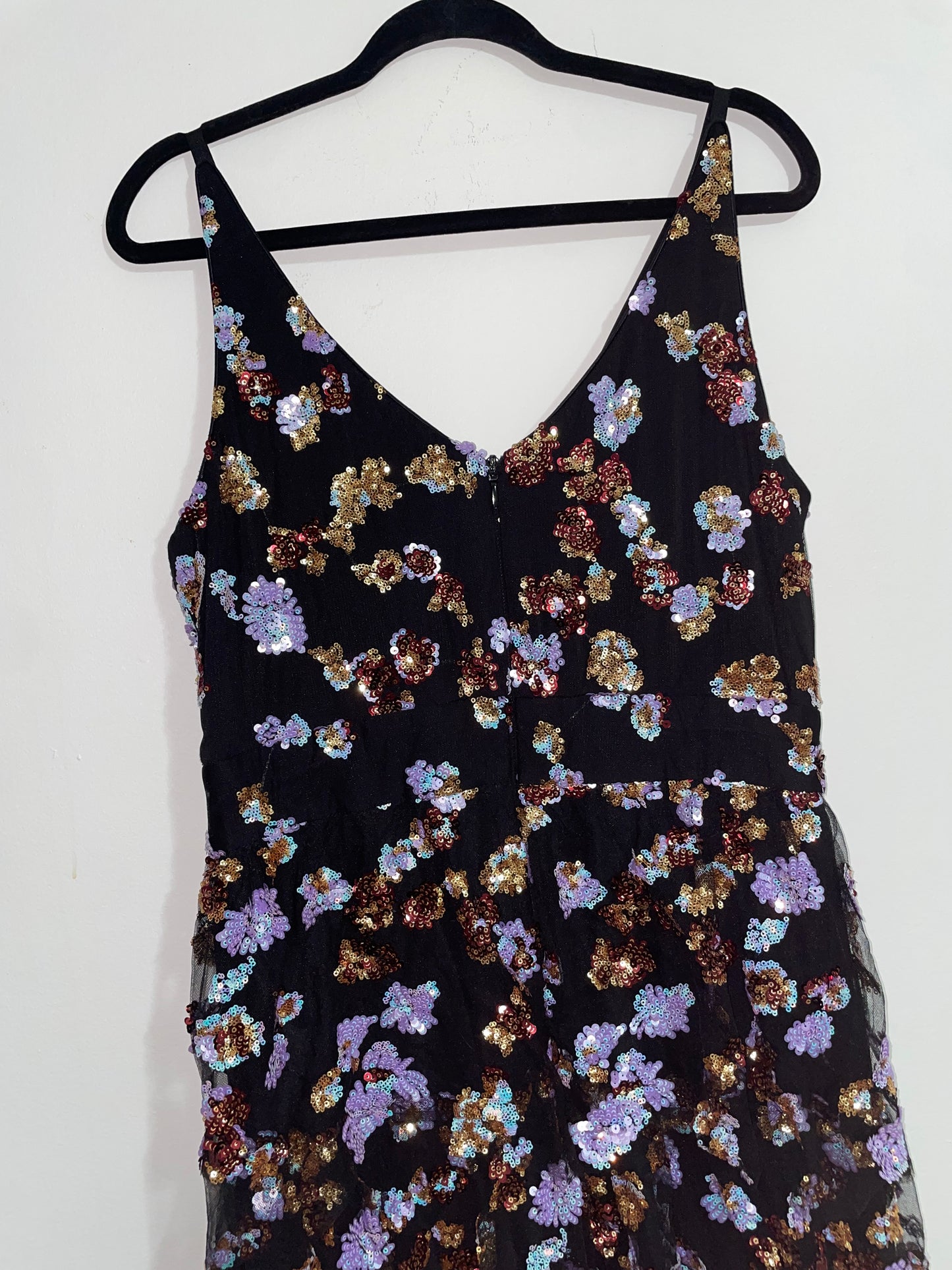 Dress The Population Lorain Floral Sequin Tiered A-Line Gown Size XXL $698