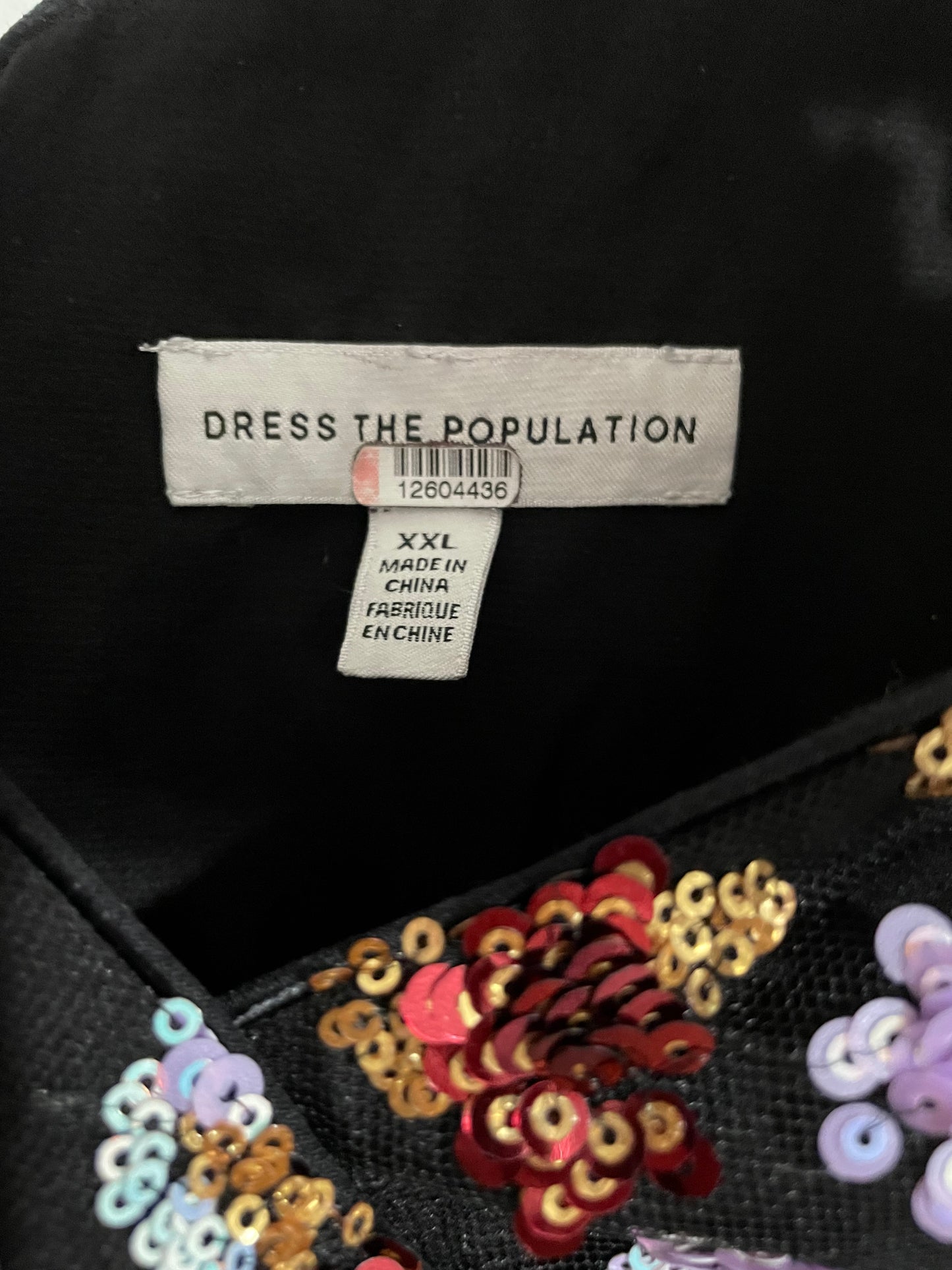 Dress The Population Lorain Floral Sequin Tiered A-Line Gown Size XXL $698