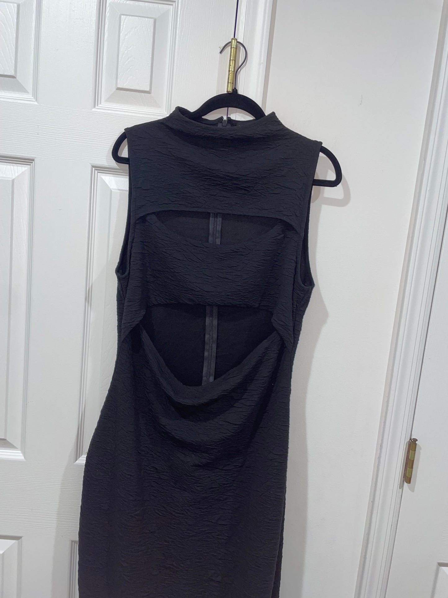 Good American Black Wide Scrunchie Cut Out Maxi Dress Plus Size 2XL $229