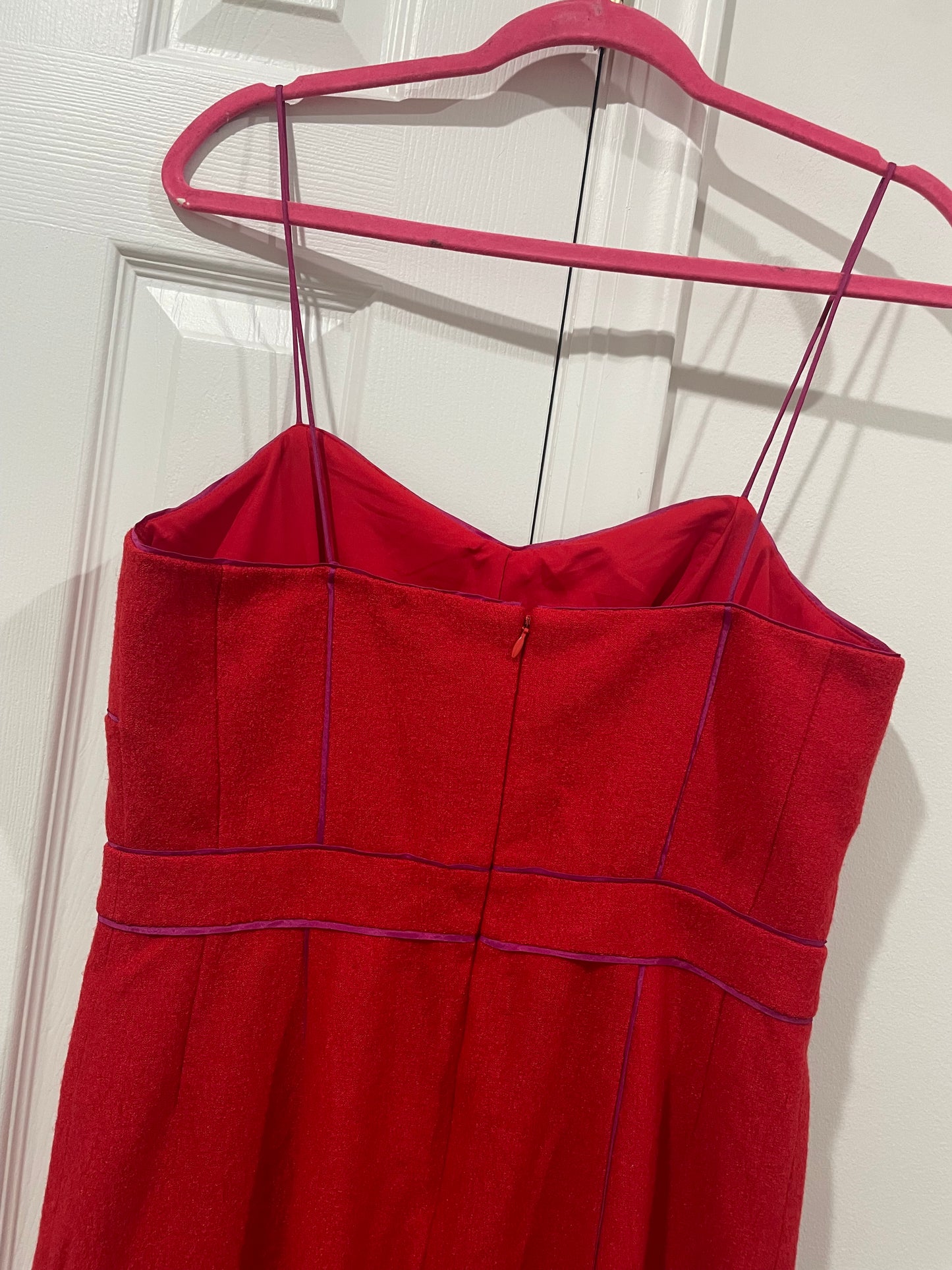 Banana Republic Vermillion Red Wool Blend Sheath Cocktail Dress Size 12 $130