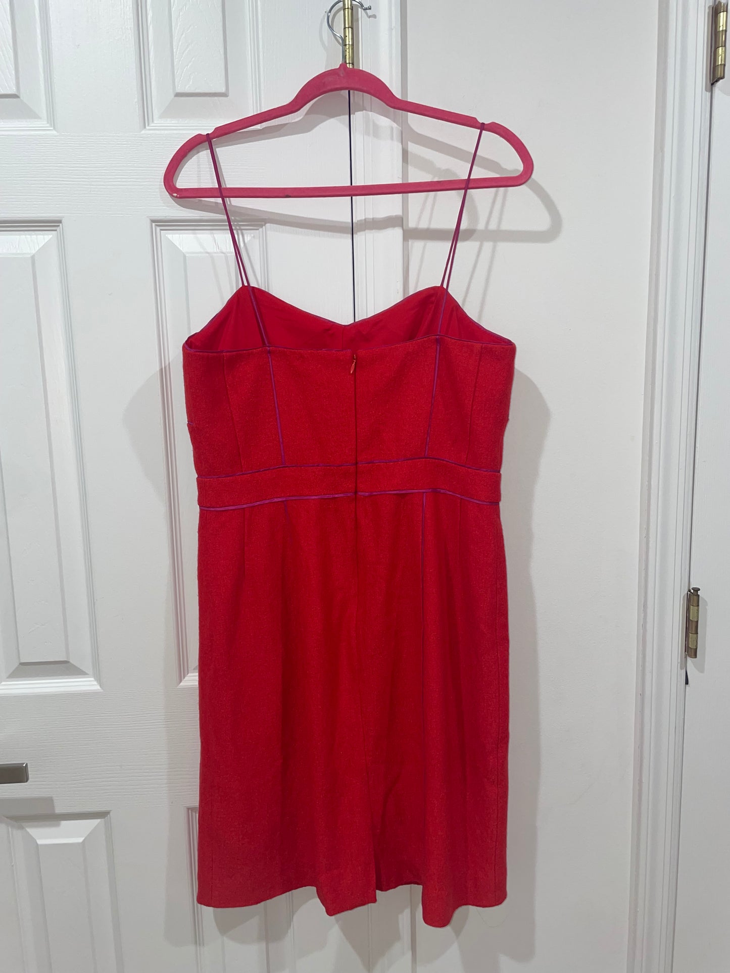 Banana Republic Vermillion Red Wool Blend Sheath Cocktail Dress Size 12 $130