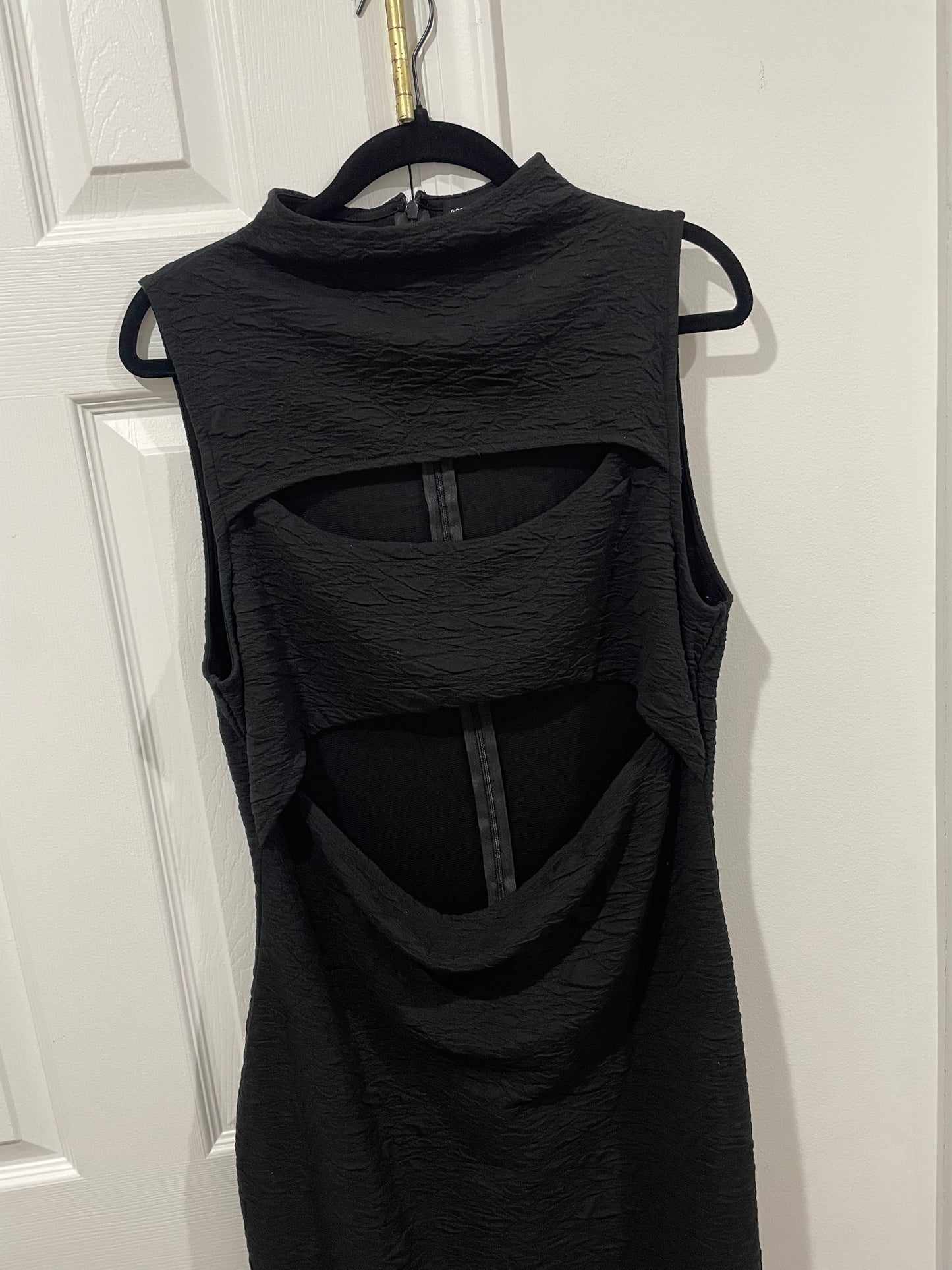 Good American Black Wide Scrunchie Cut Out Maxi Dress Plus Size 2XL $229