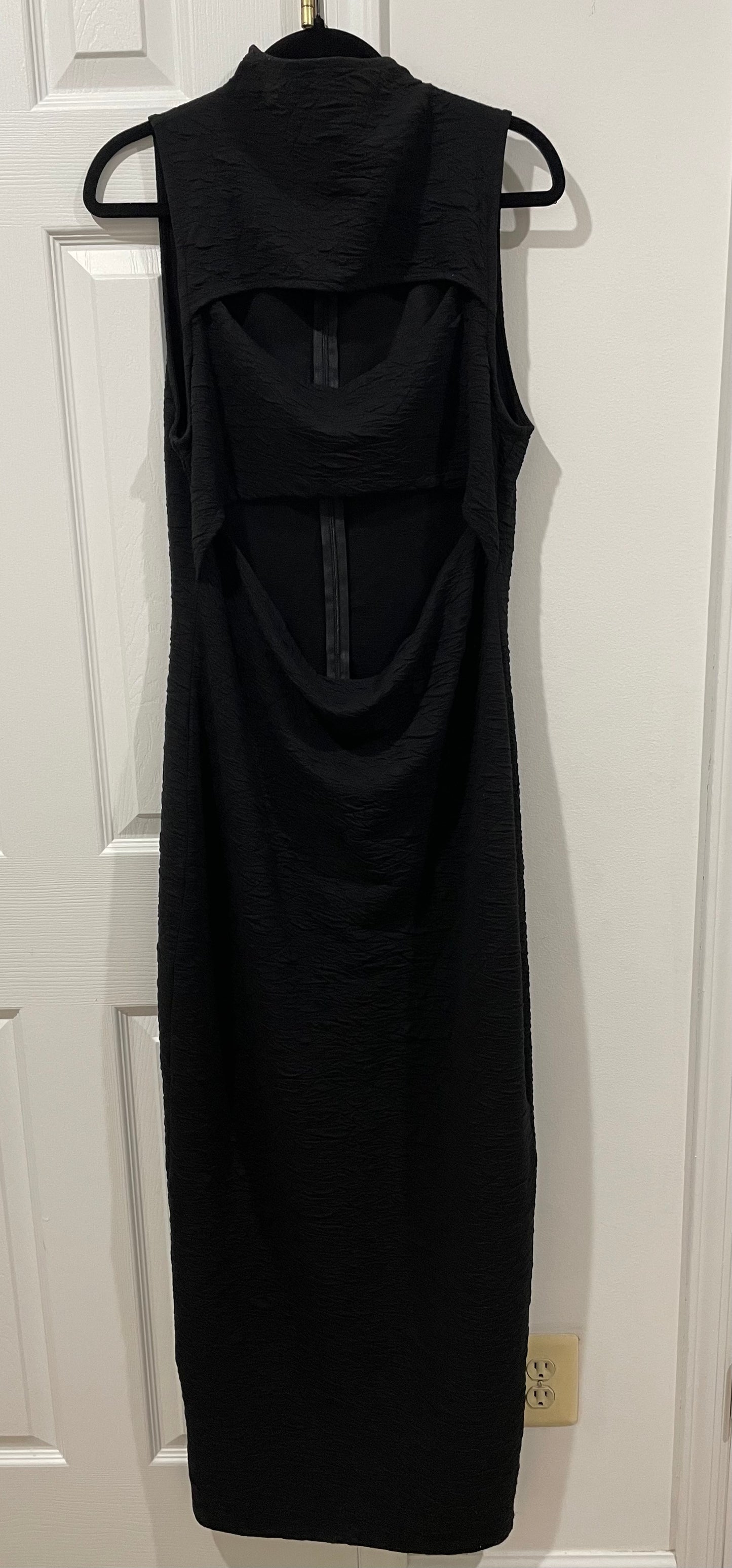 Good American Black Wide Scrunchie Cut Out Maxi Dress Plus Size 2XL $229