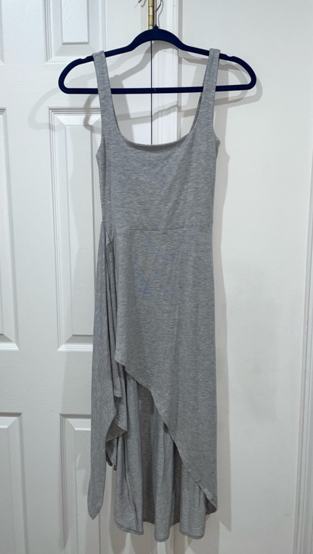 Aritzia Wilfred Heather Gray Saturn Drapey Midi Resort Wrap Dress Size XS