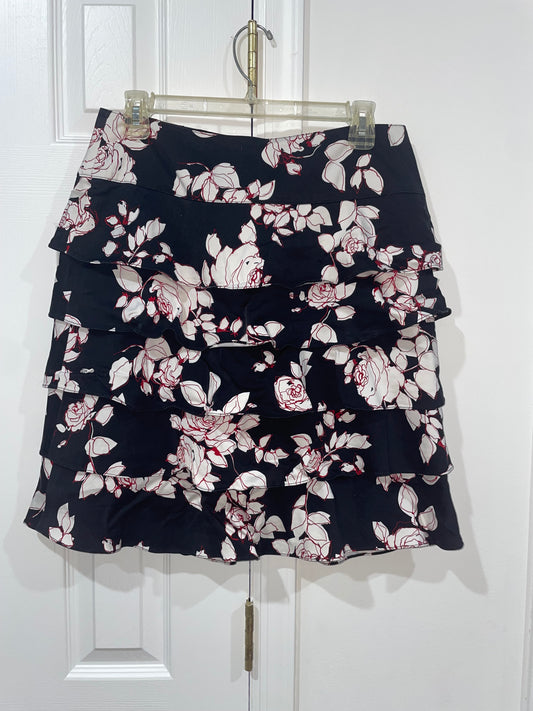 Rickie Freeman for Teri Jon Tiered Layered Floral Skirt Size 10